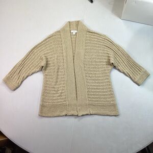 Tan open front Cardigan Sweater by Charter Club Petites
